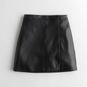 Ultra High-Rise Faux-Leather Mini Skirt